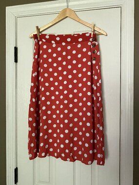 Verve Blues - Polka Dot Midi Skirt - Women's Size Medium